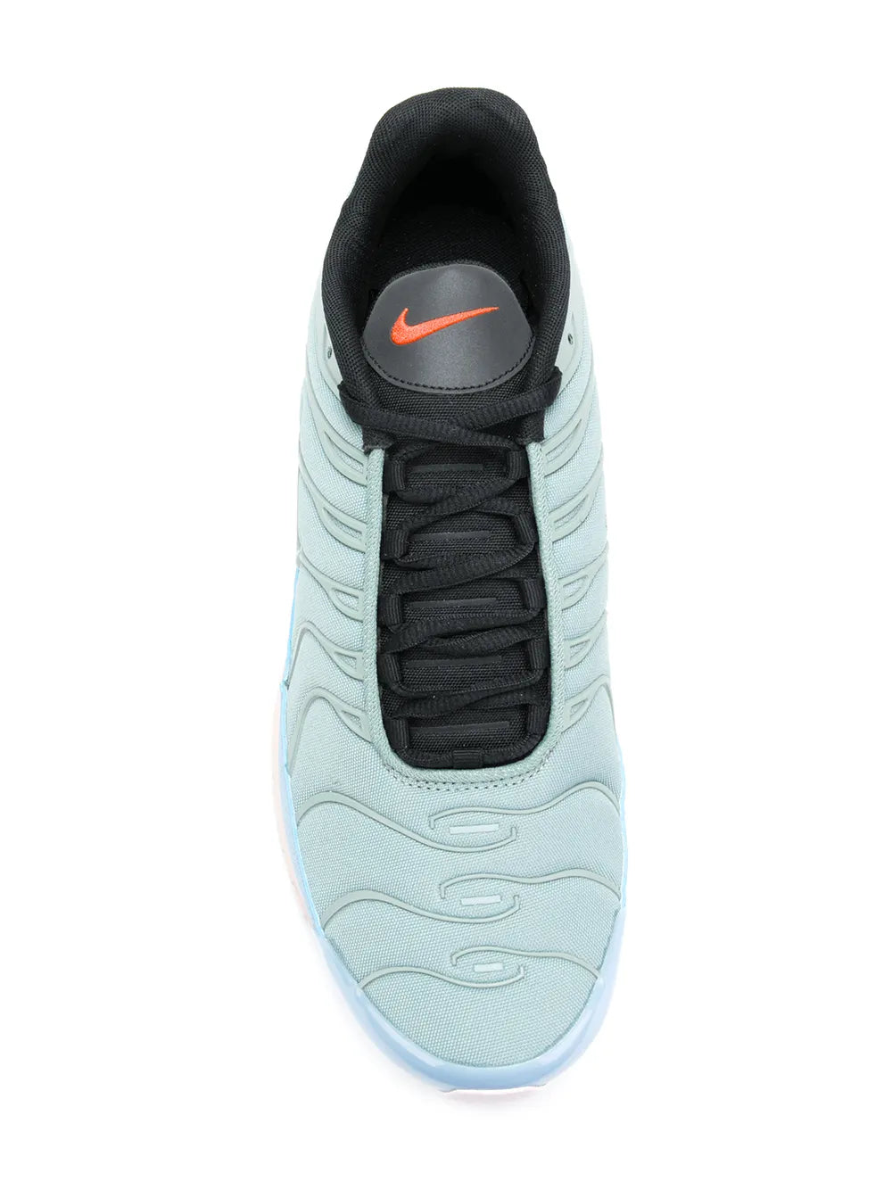 Nike Air Max 97 Plus sneakers with black tongue and laces, mint green upper