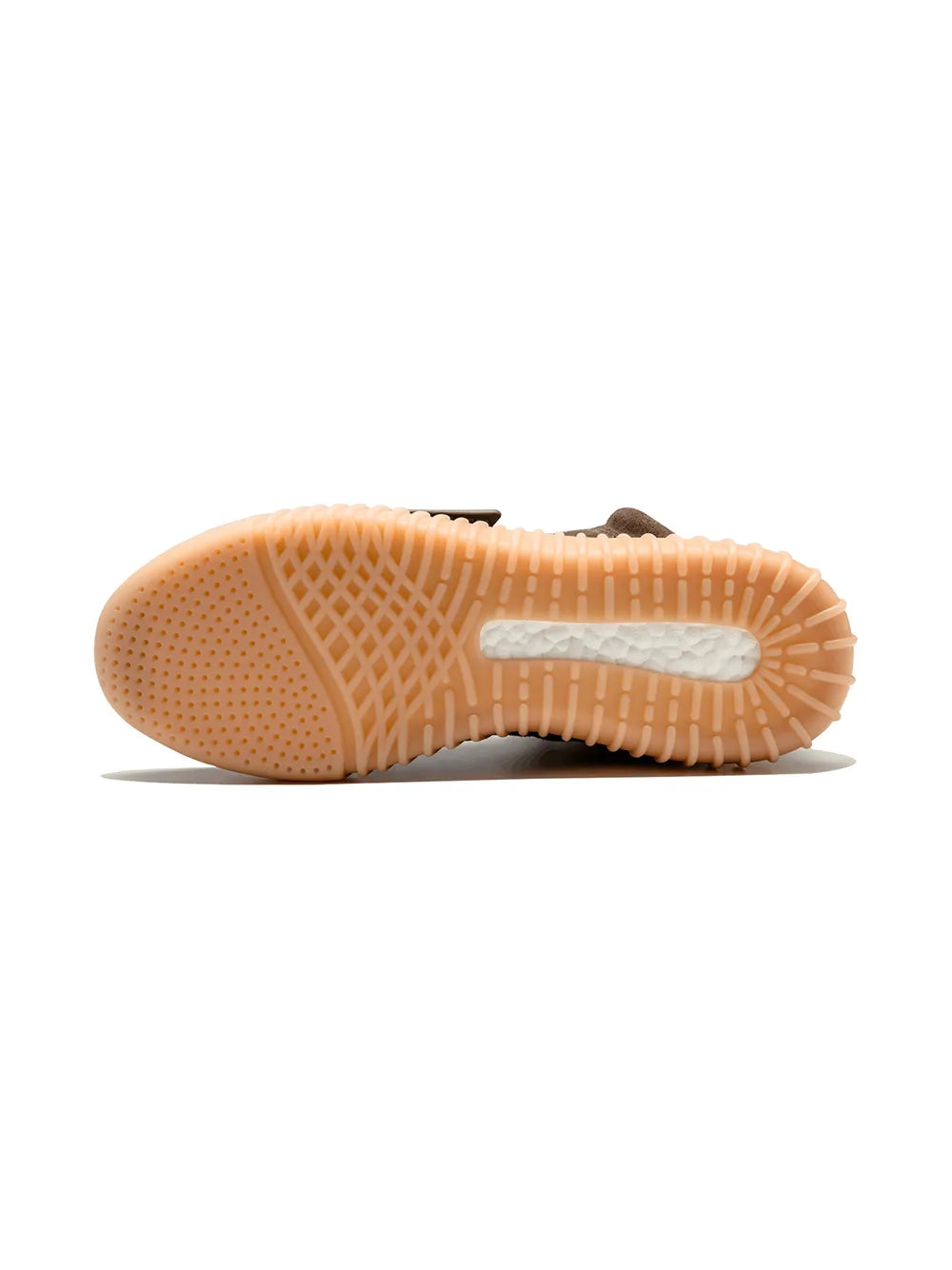adidas Yeezy Boost 750 outsole, brown rubber tread with stripe pattern
