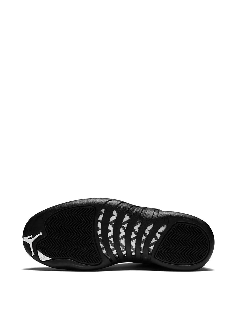 Black sneaker outsole tread detail