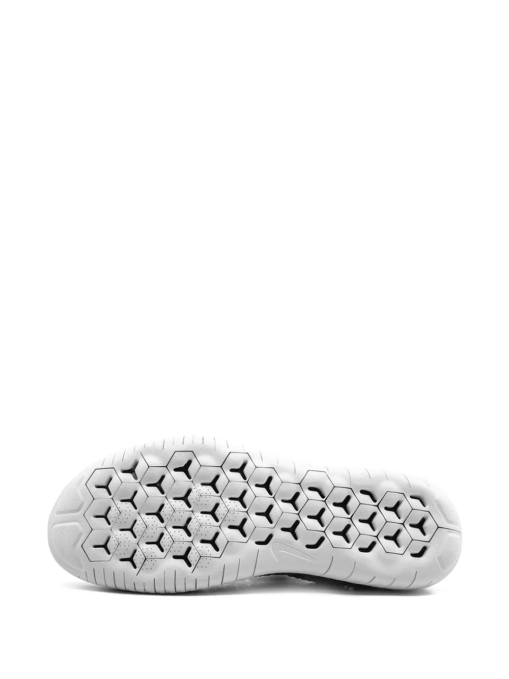 Nike Free RN shoe outsole with hex-pattern traction tread