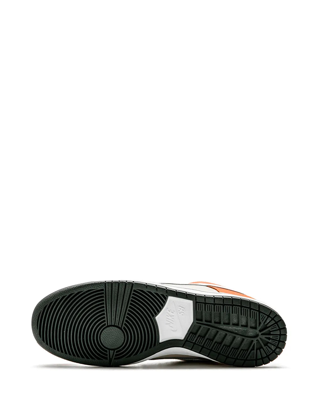 Nike SB Dunk Low Premium sneakers outsole view, black tread with white logo