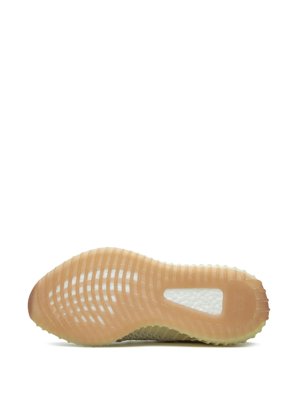 adidas Yeezy Boost 350 V2 outsole, ribbed tread on gum rubber sole