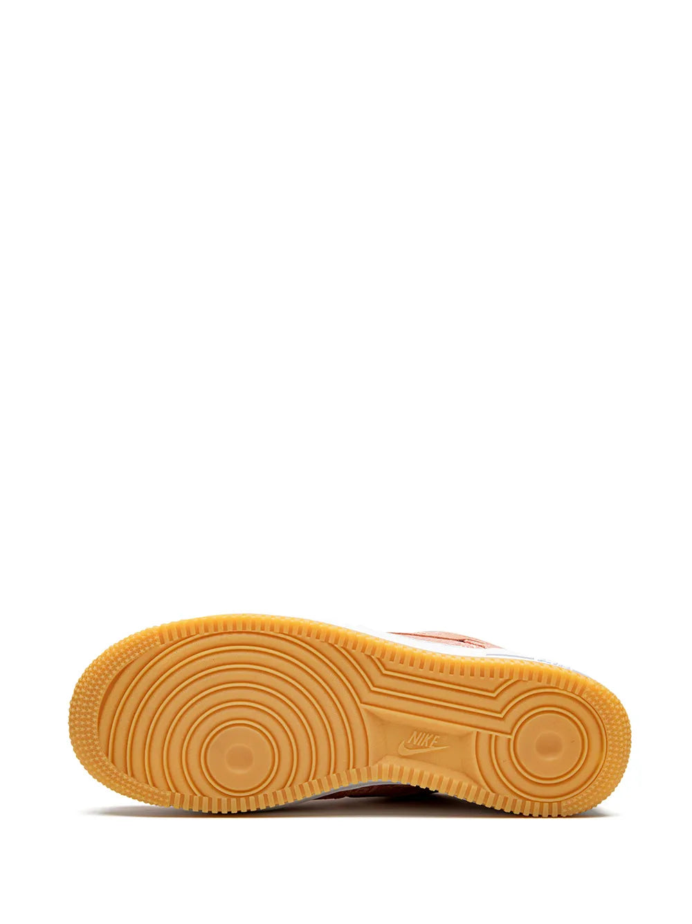 Nike x Clot Air Force 1 premium sneakers, tan gum rubber outsole tread