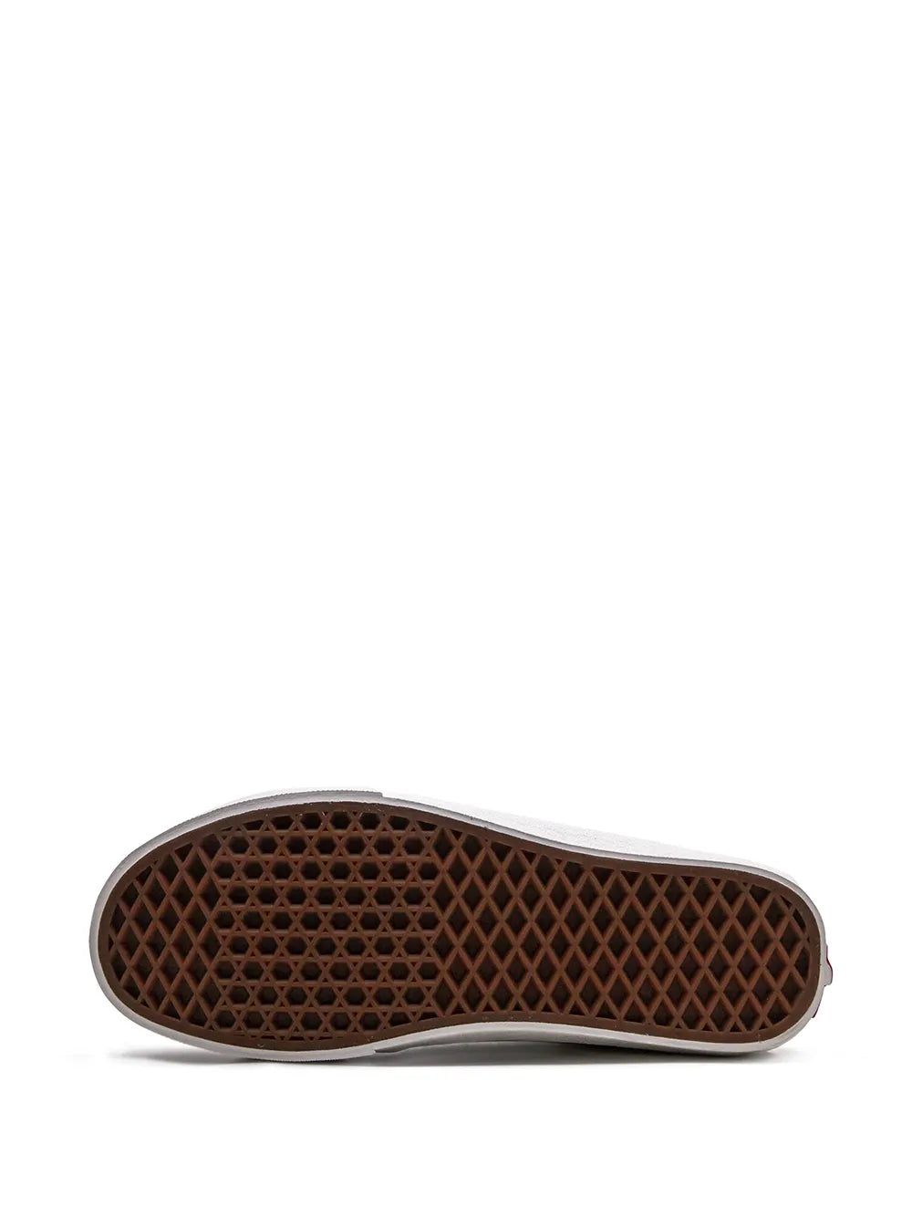 Brown rubber outsole tread of high-top skate shoes
