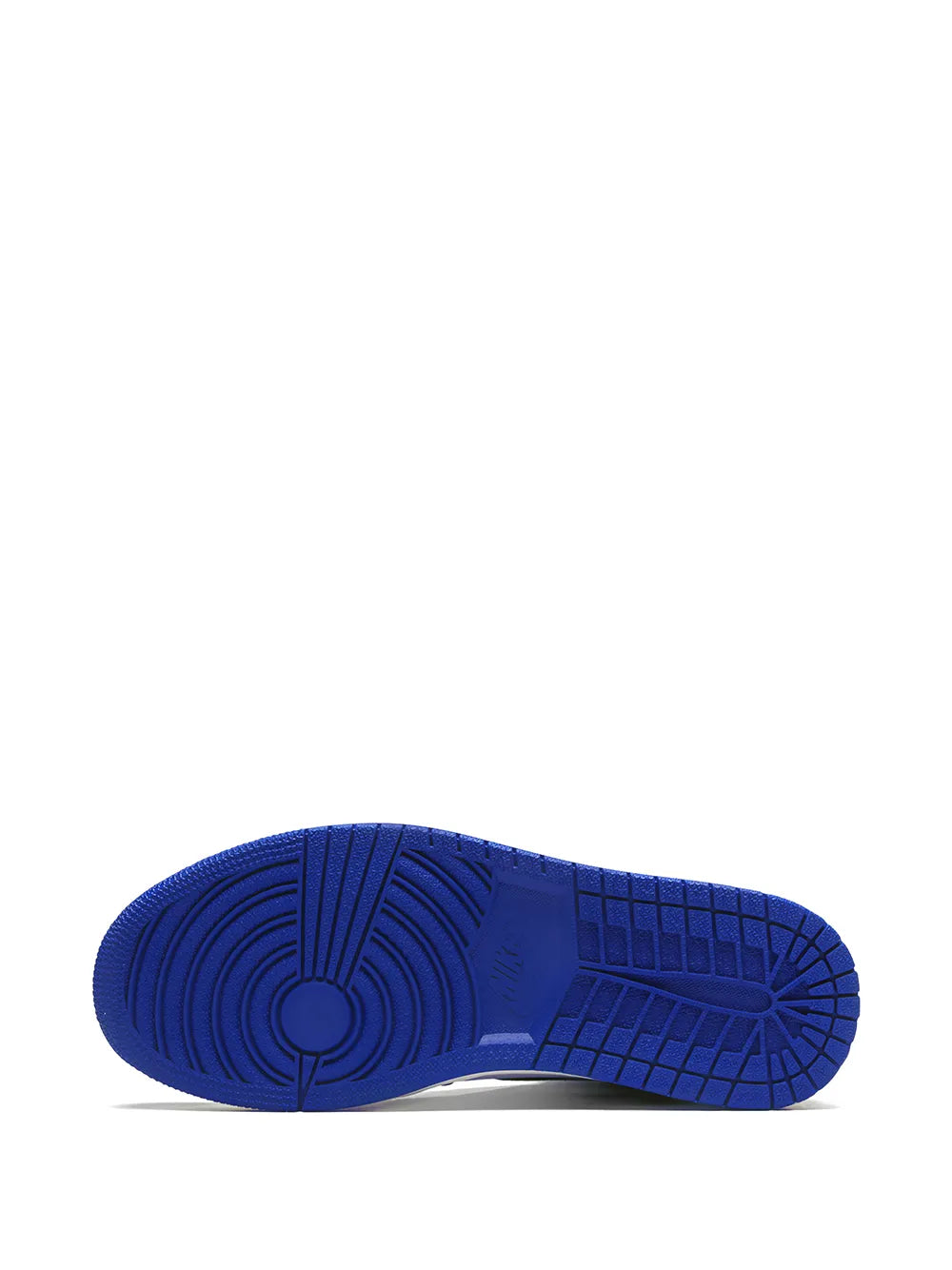 Jordan Air high-top sneaker outsole tread in blue rubber