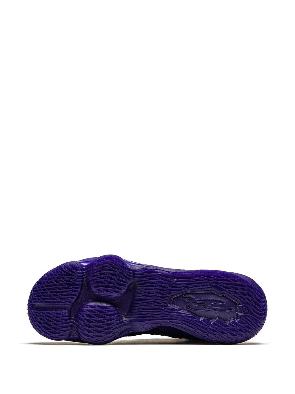 Nike LeBron 17 purple rubber outsole with textured tread and traction pattern