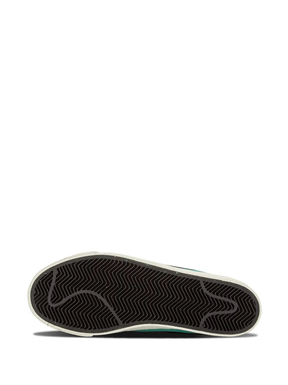 Nike SB Blazer outsole tread, black rubber with zigzag pattern on white base