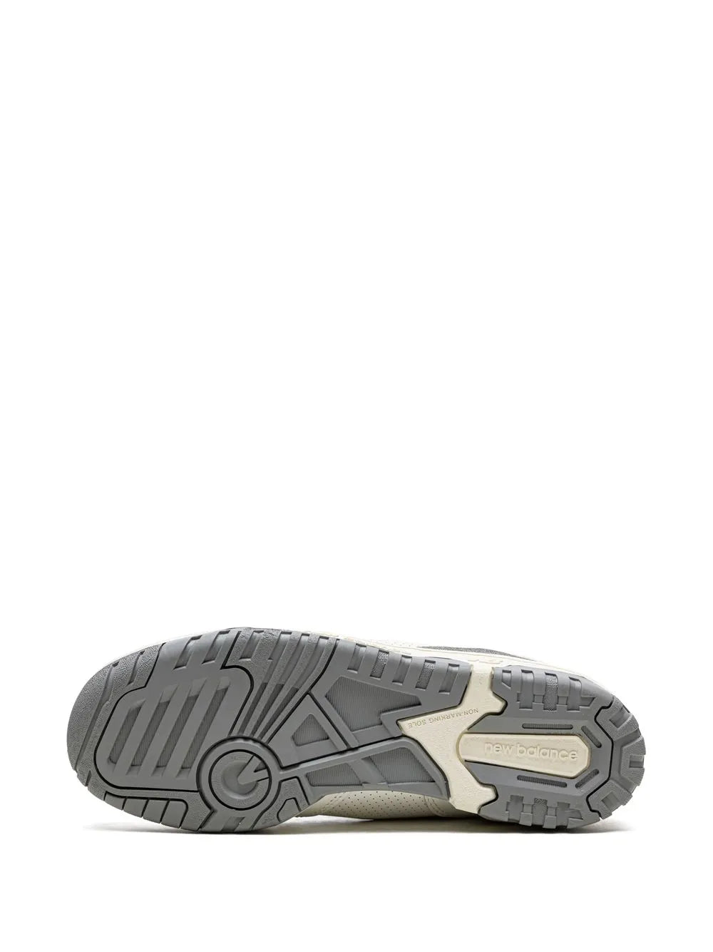 New Balance 650R sneakers outsole, gray tread with beige midsole