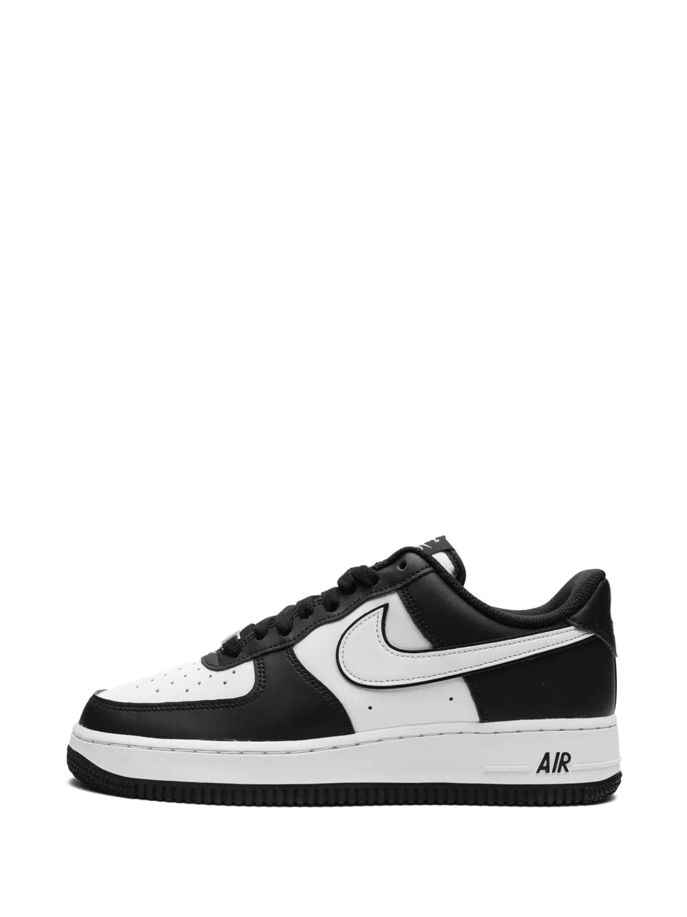 Black and white Nike Air Force 1 '07 low-top sneakers, front side view