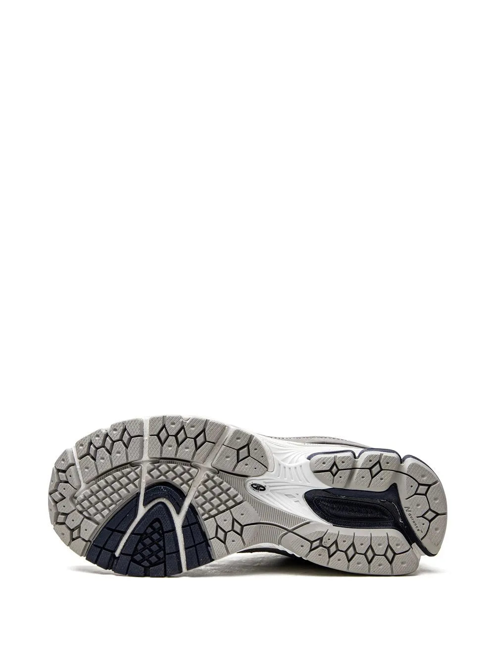 New Balance 2002R outsole with tread pattern, grey underside