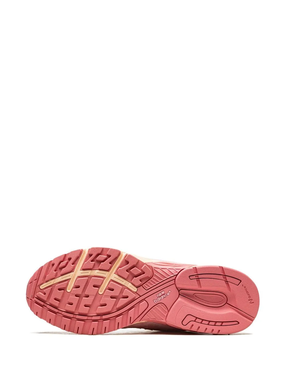 Light pink New Balance 993 outsole with tread pattern and logo