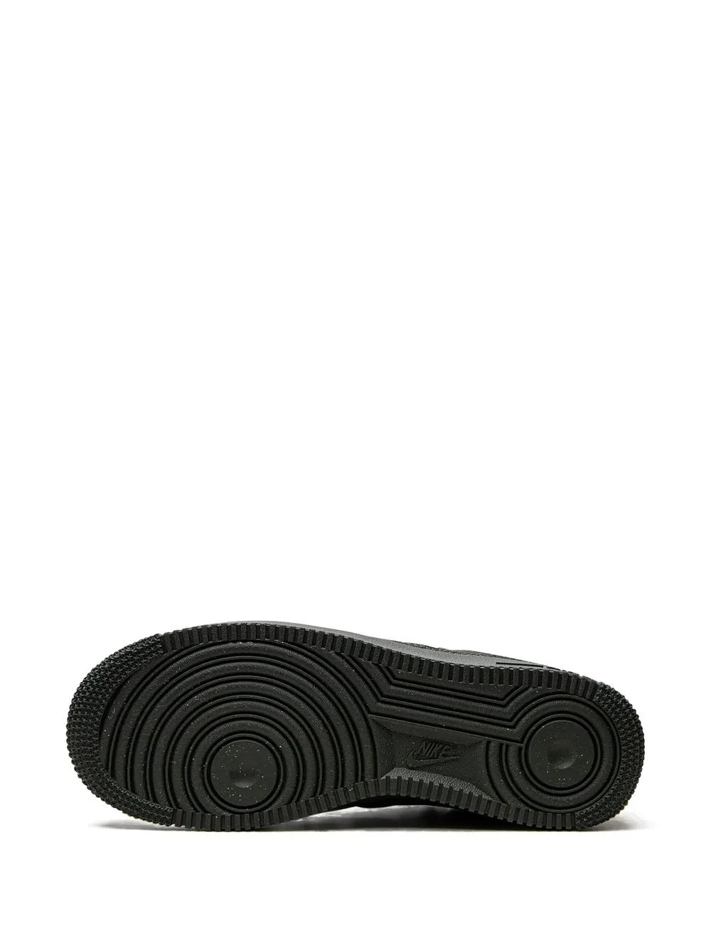 Dark rubber outsole with tread pattern for grip