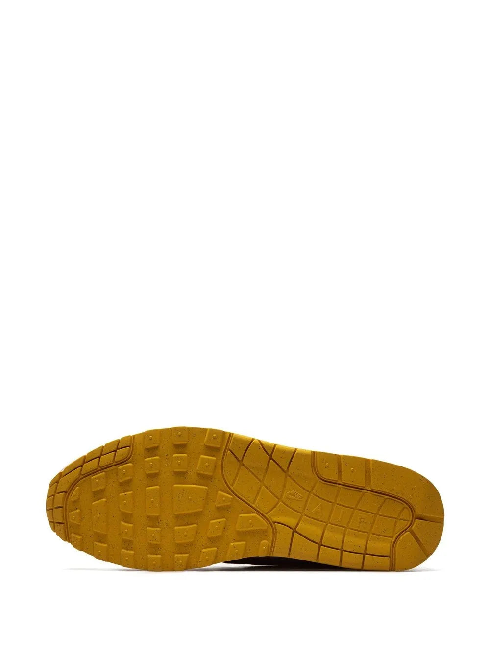 Rubber outsole for brown low-top sneaker, grid tread pattern