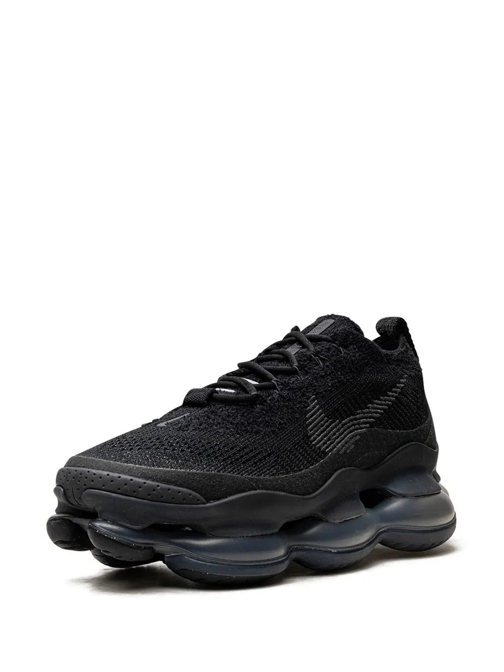 Nike Air Max Scorpion Flyknit black low-top lace-up sneaker with Flyknit upper