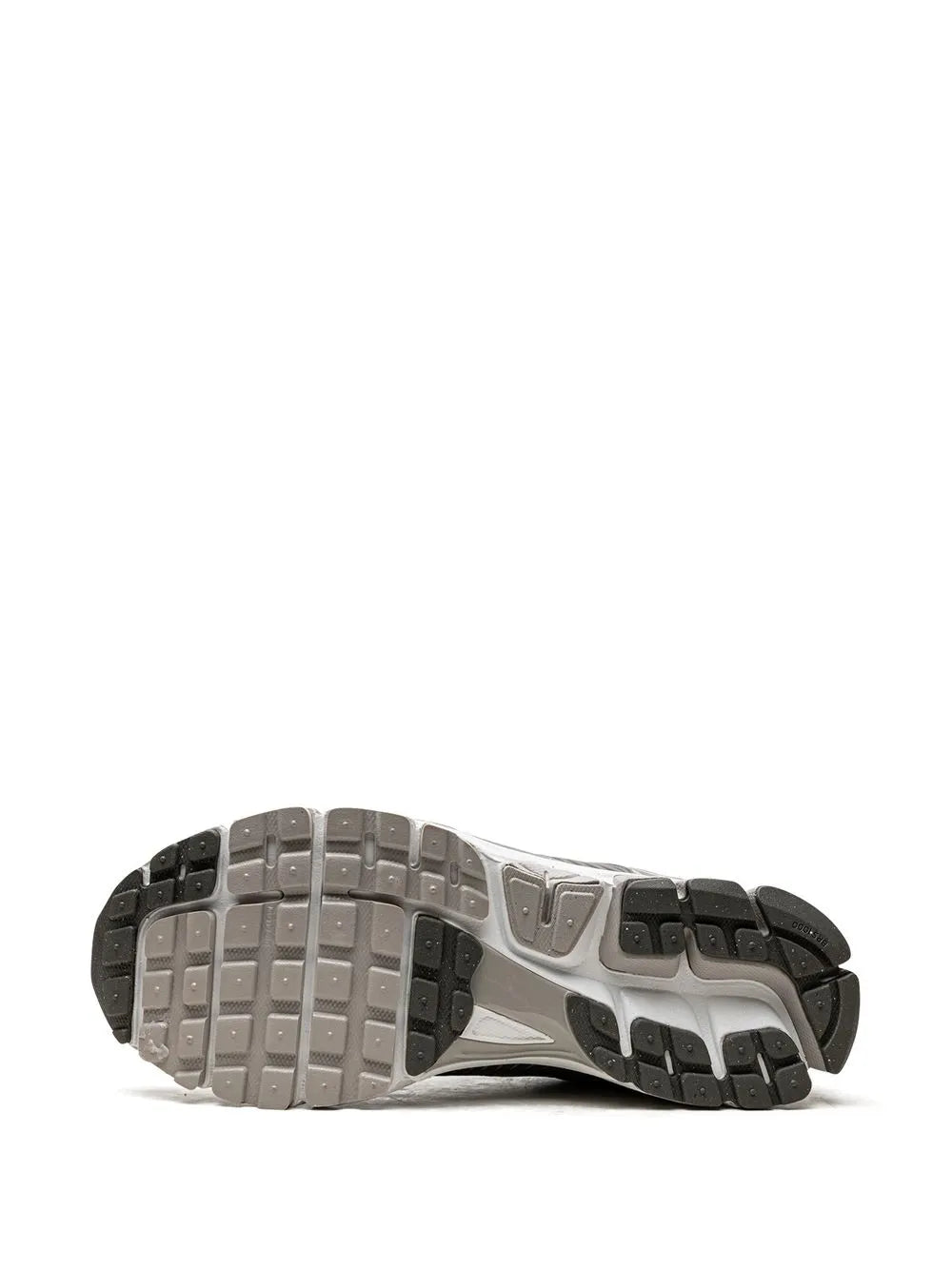 Nike running shoe outsole, treaded rubber with light and dark gray sections