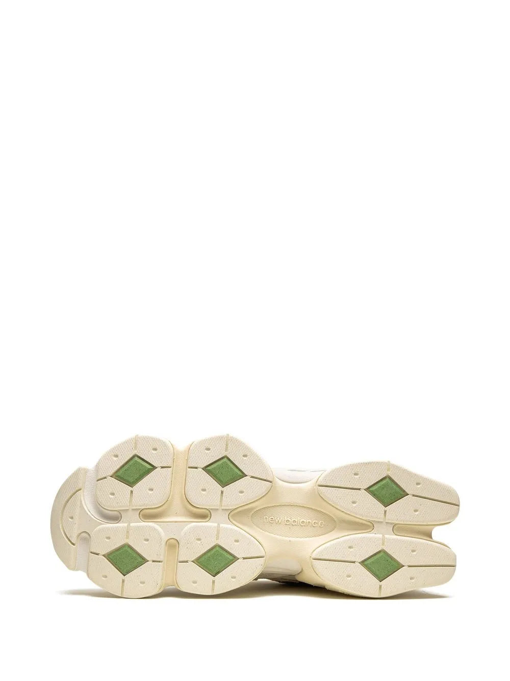 90/60 sneaker outsole, light tread with green diamond accents