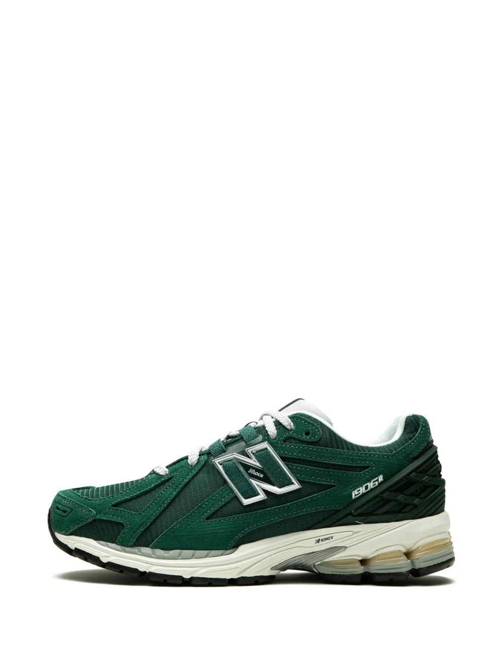 Green 1906R lace-up sneaker with white N logo and thick sole