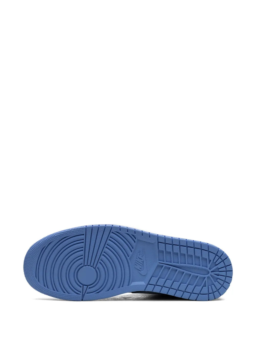 Air Jordan 1 Mid outsole, blue tread with circular herringbone pattern
