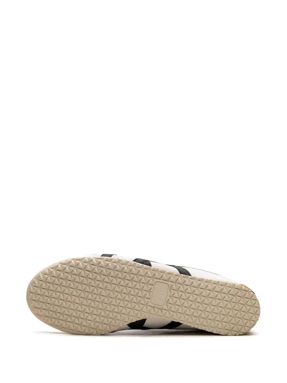 Low-top sneaker outsole with textured diamond tread in light tan