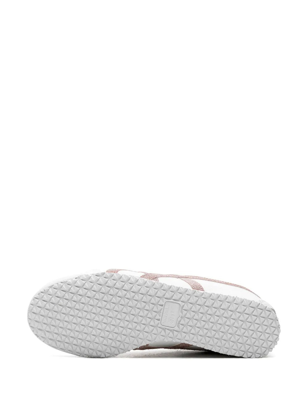 White rubber outsole with textured tread for sneakers