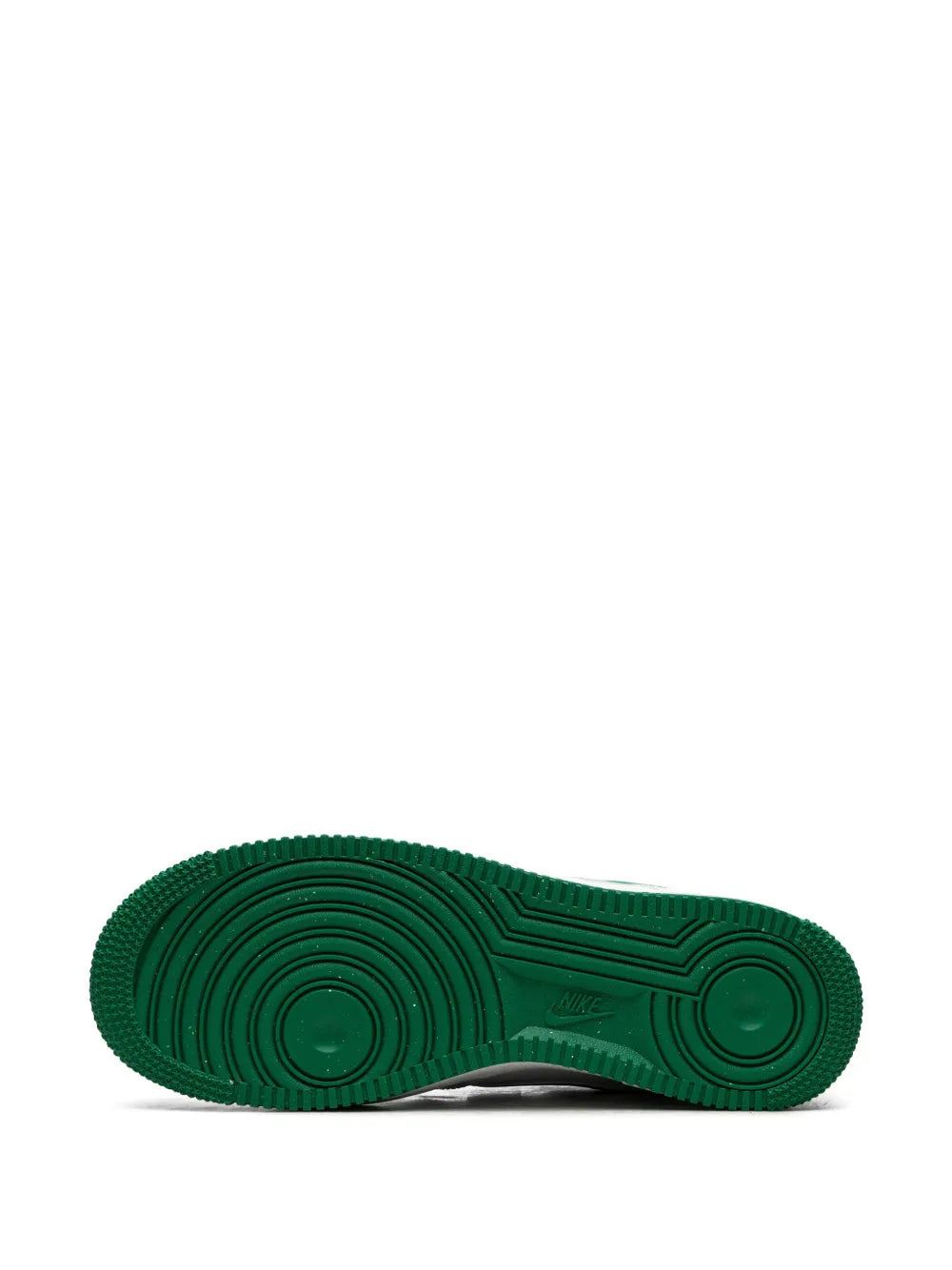 Nike Air Force 1 leather sneakers outsole, green rubber tread pattern