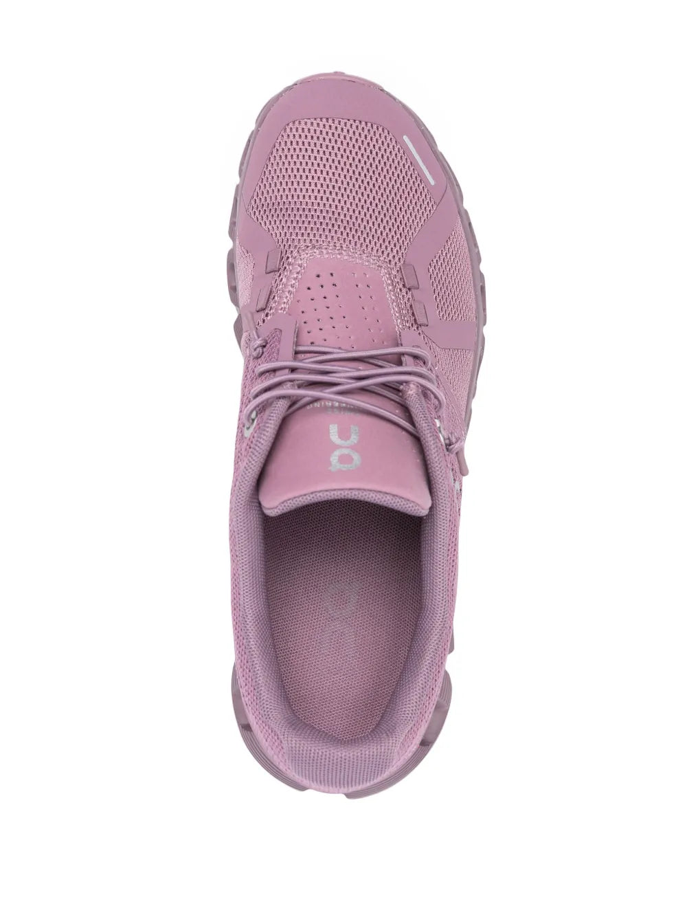 Purple lace-up running sneaker showing padded interior and collar