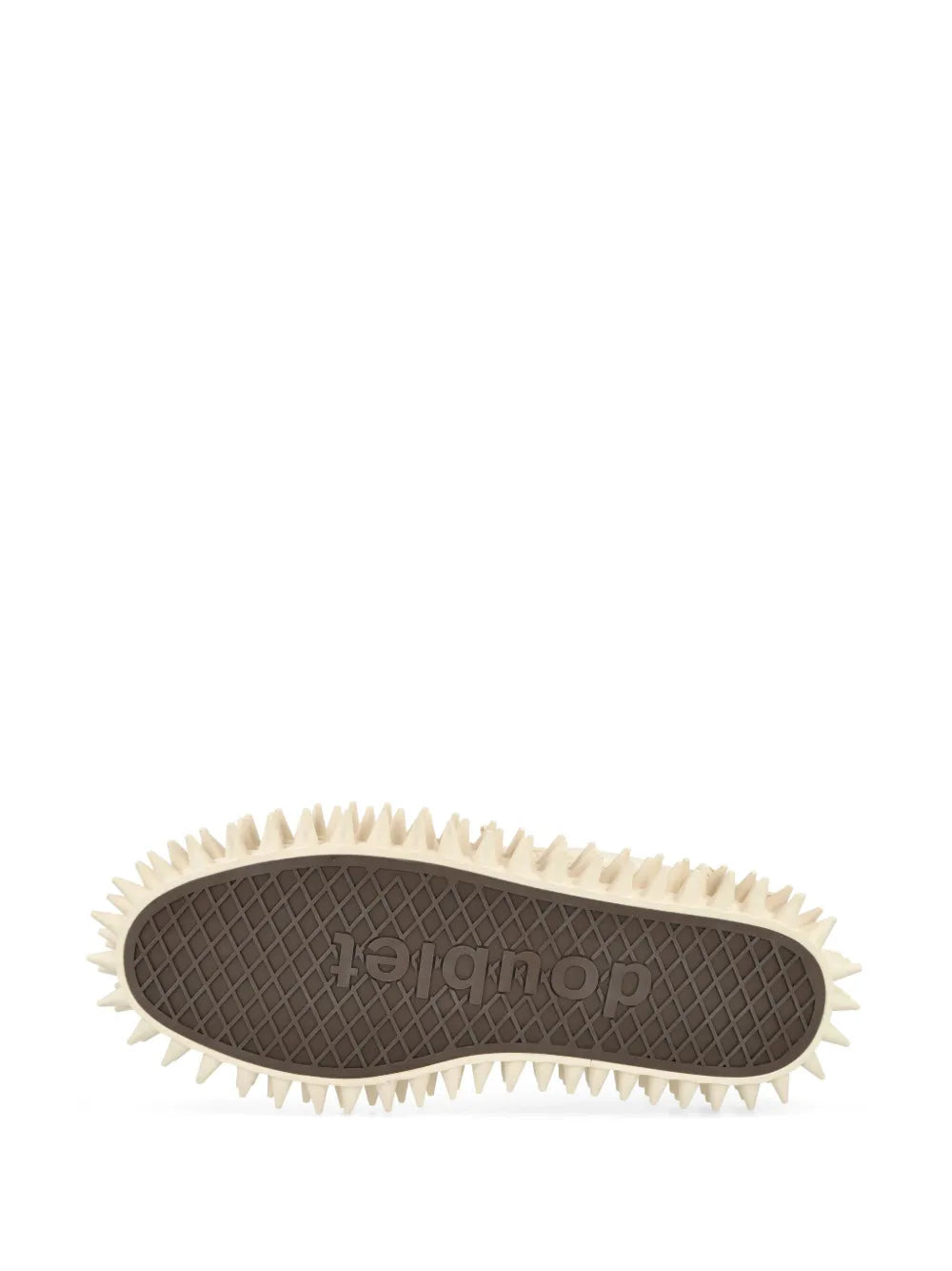 Ivory slip-on sneaker outsole with grid pattern and "terranop" branding
