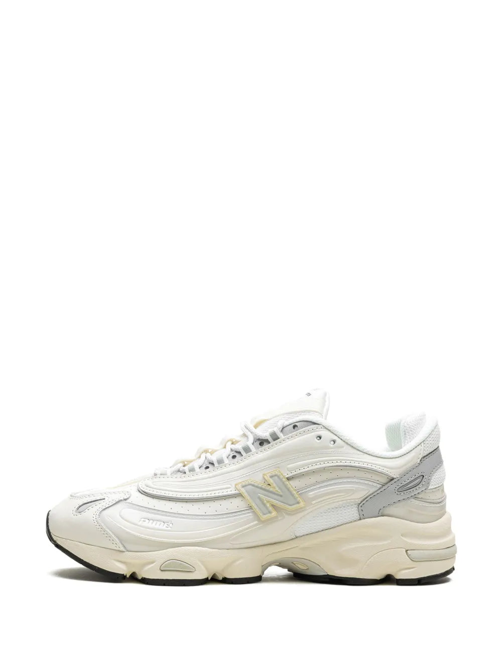 White New Balance X Aim Leon Dore 1000 sneakers, front side profile with N logo