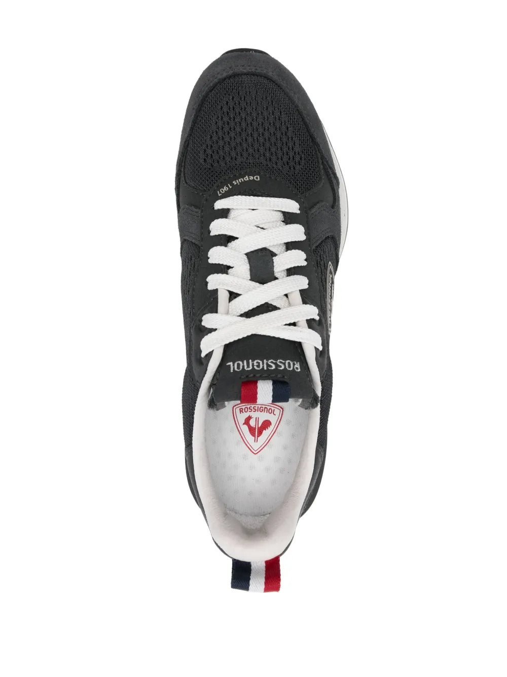 Rossignol dark gray lace-up sneaker with padded tongue and logo insole
