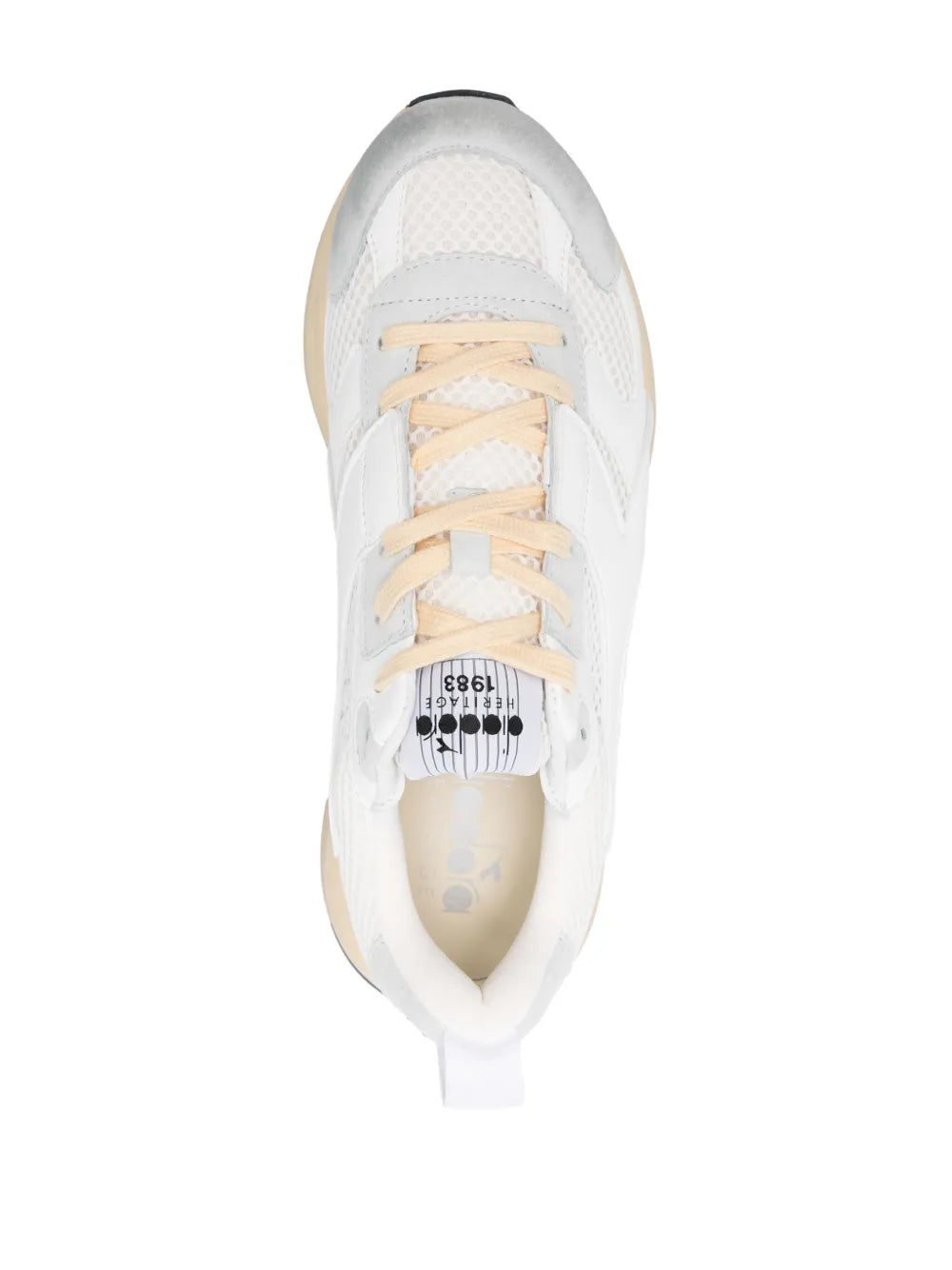 Diadora Mercury Elite sneakers, front view, lace-up with visible beige insole