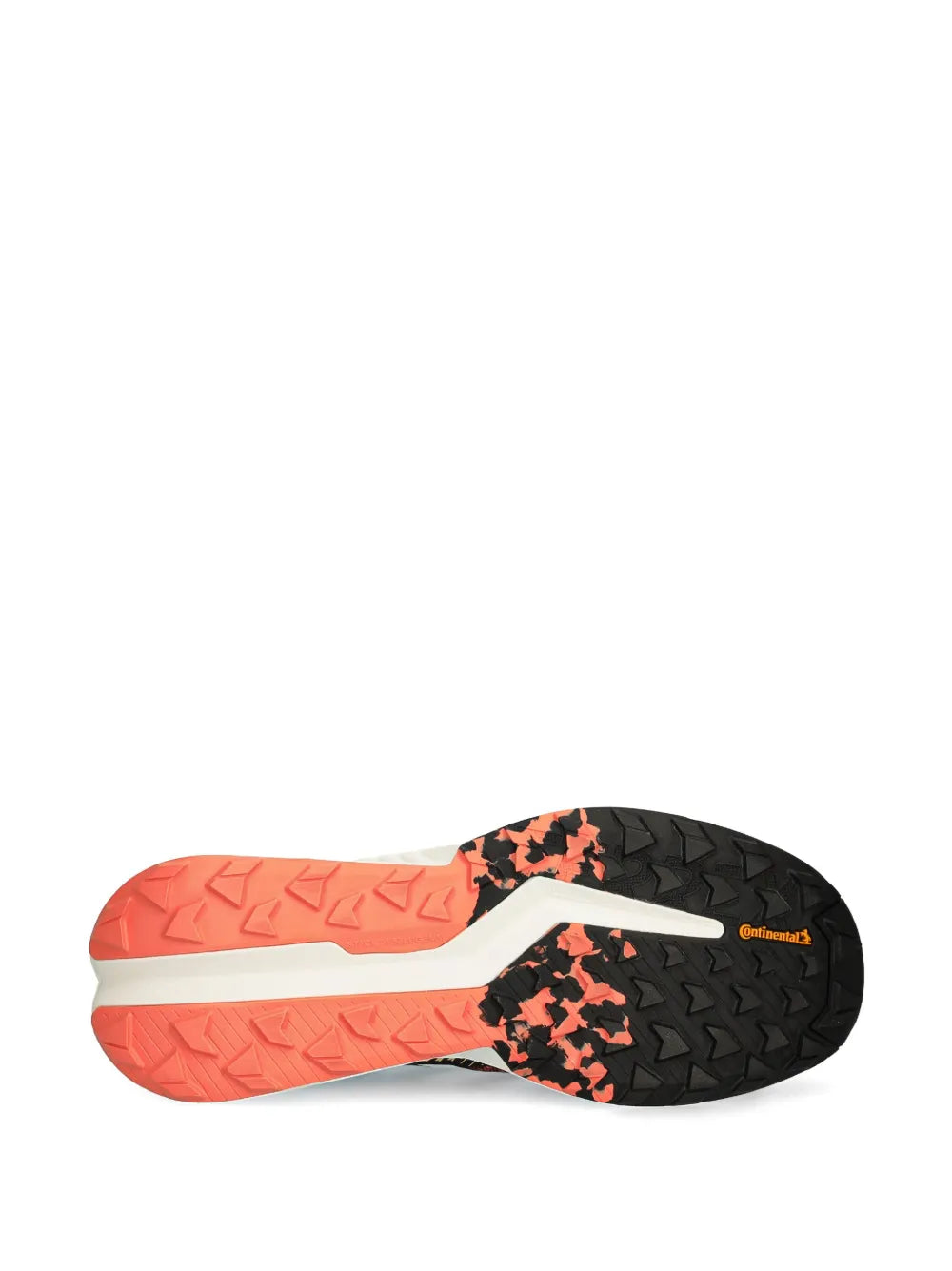 adidas Terrex outsole tread, black and orange rubber with textured traction pattern