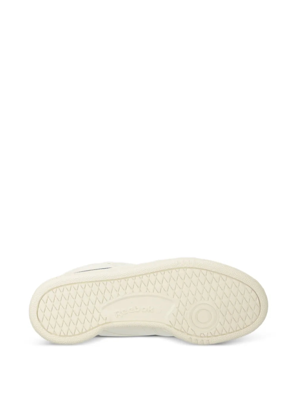 Reebok Club C 85 lace-up sneaker outsole, textured light-cream rubber tread