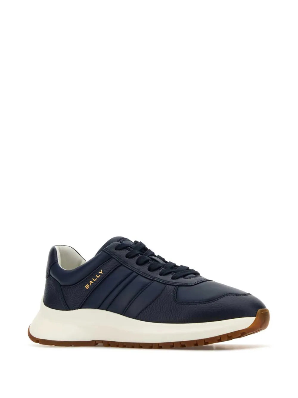Bally Darsyl navy sneakers, lace-up low-top with side branding and gum sole