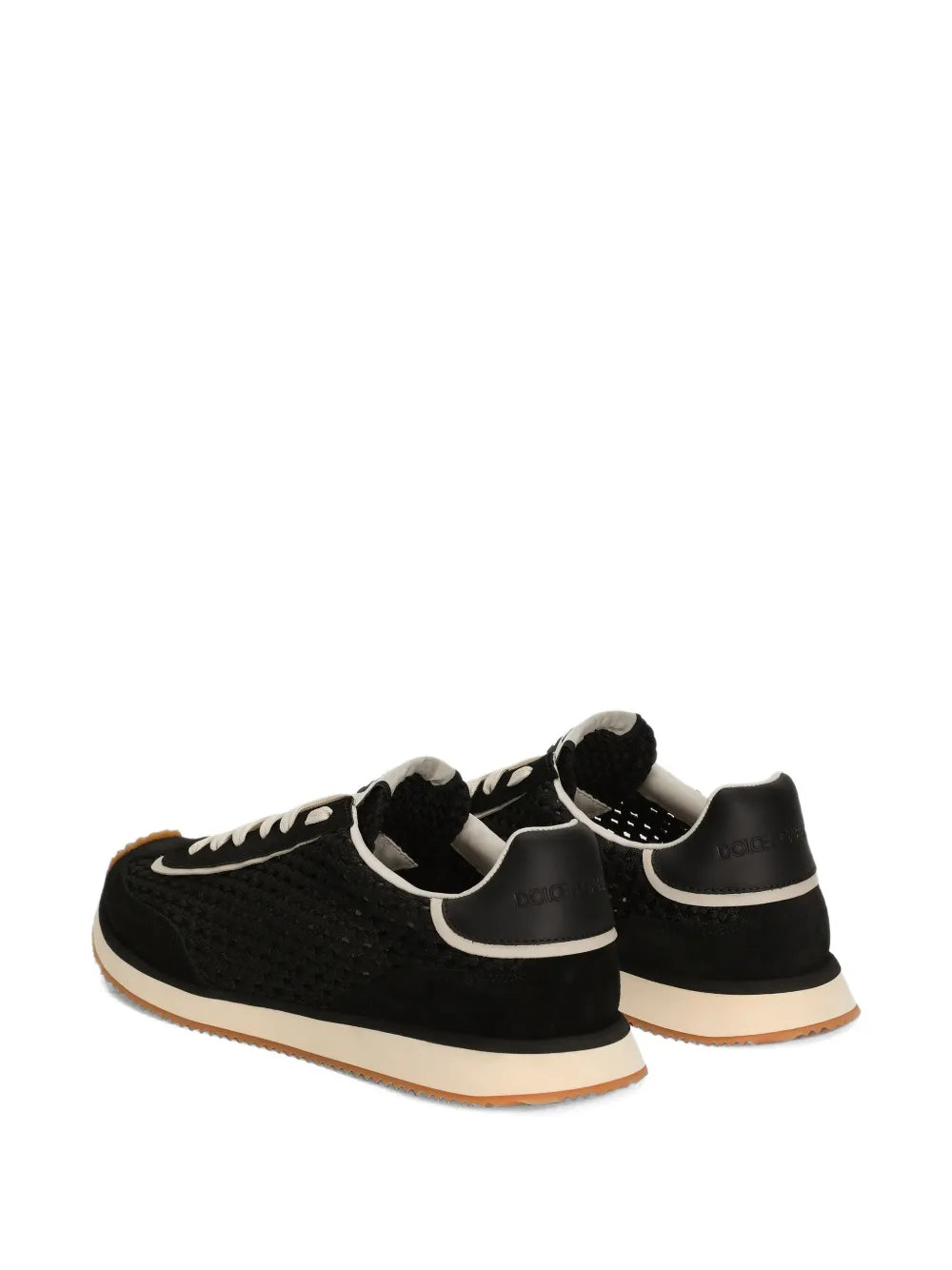 Dolce & Gabbana DG cushion sneakers, black with cushioned collar and gum sole
