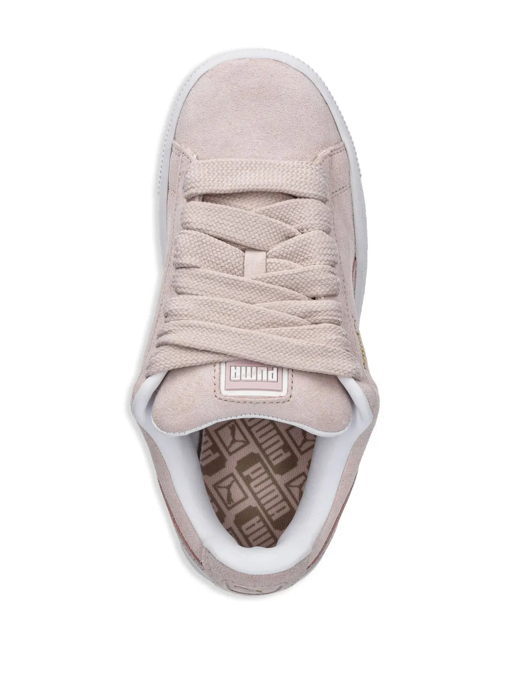 PUMA Suede XL tan suede lace-up sneaker with cushioned collar and rubber outsole