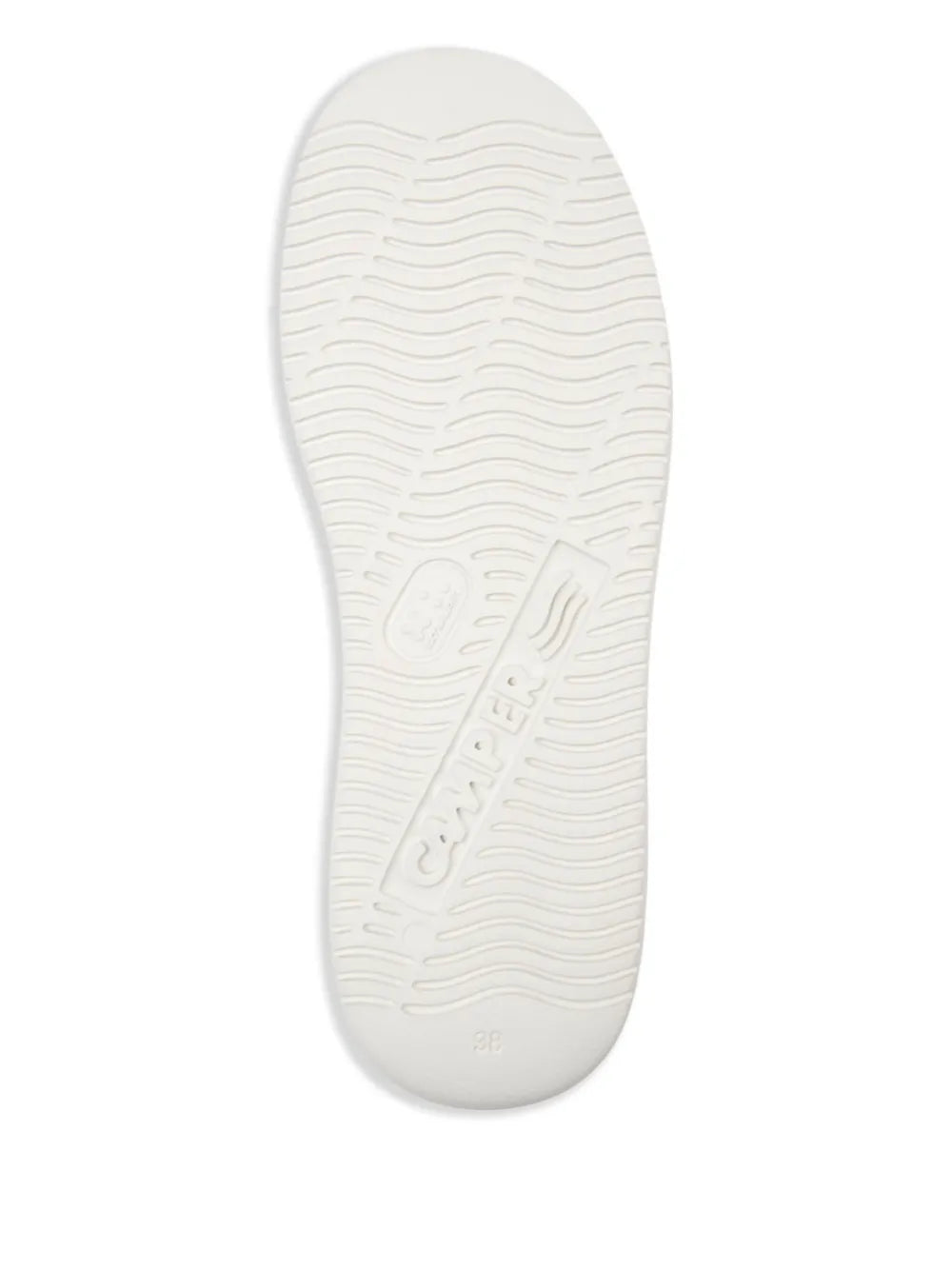 White rubber outsole with traction pattern for low-top sneakers