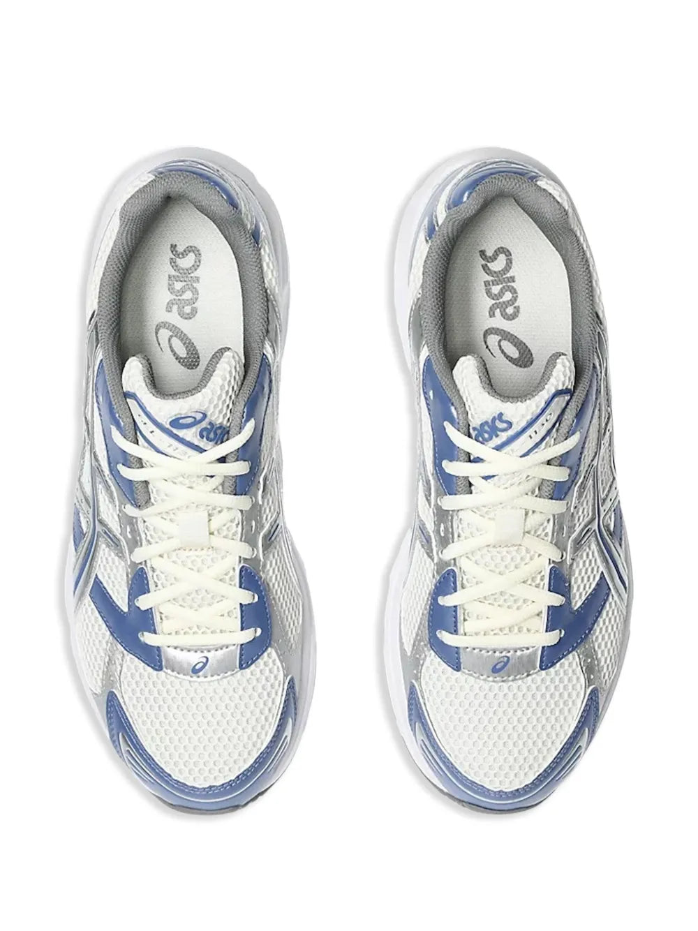 ASICS Gel-1130 sneakers, white and blue lace-up with ASICS logo on tongues