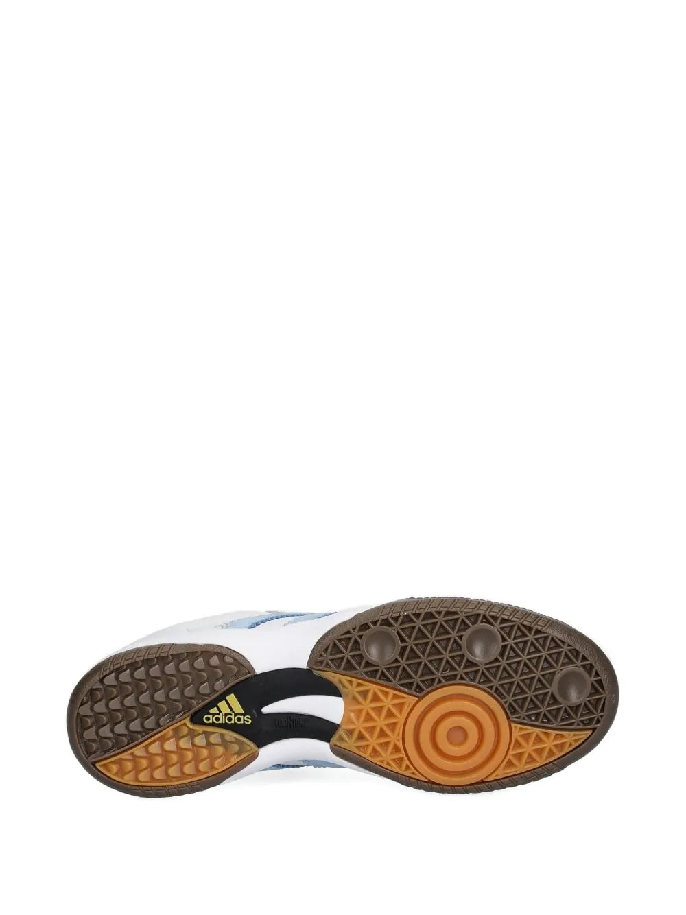 adidas Samba low-top sneaker outsole, textured gum tread with adidas heel logo