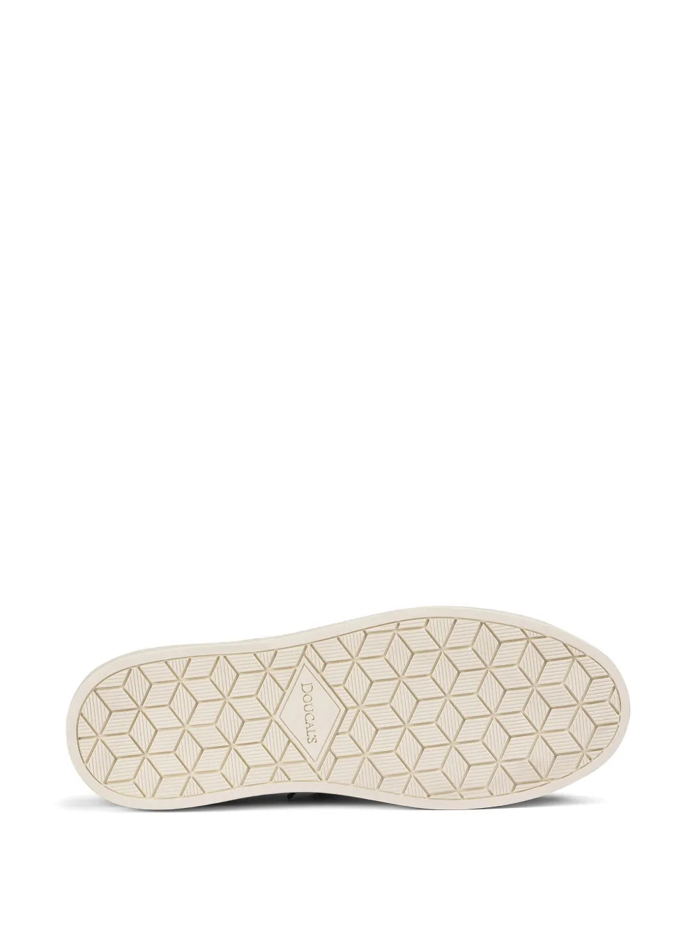 Doucal'S taupe sneaker outsole with geometric tread pattern and white outer edge