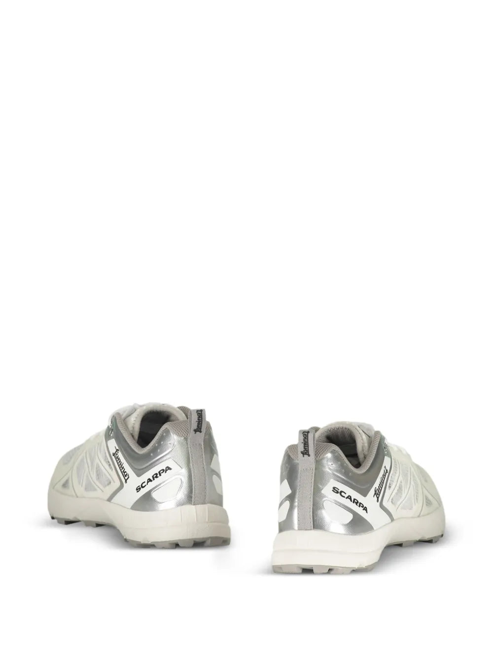 Herno X Scarpa white low-top sneakers with heel tabs and rear logo detail