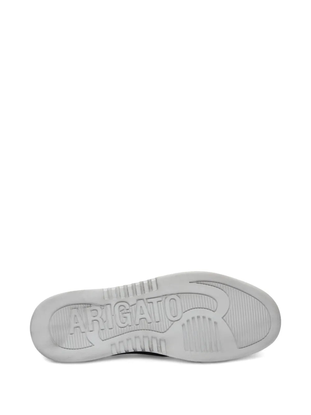 Axel Arigato rubber outsole, gray soleplate with embossed logo
