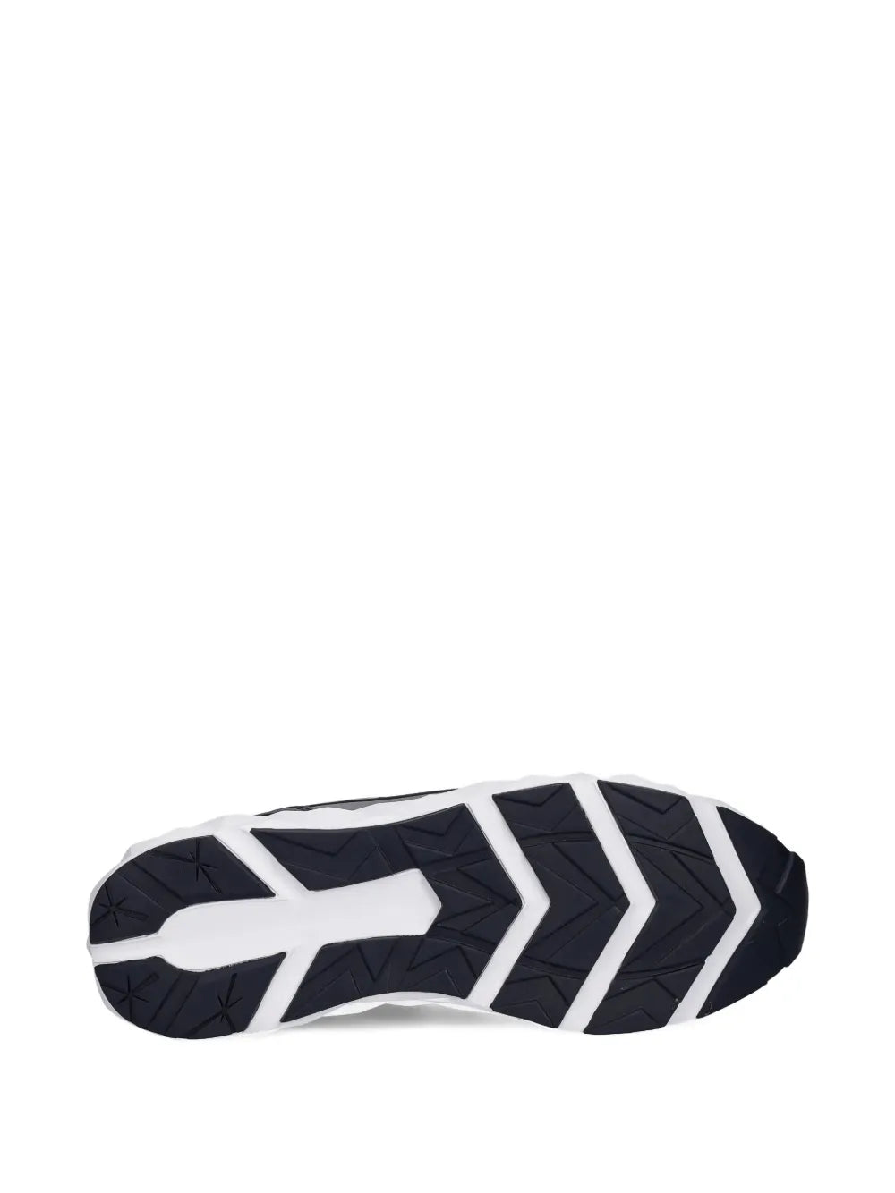 Ea7 Emporio Armani sneaker outsole with black tread and white midsole edges