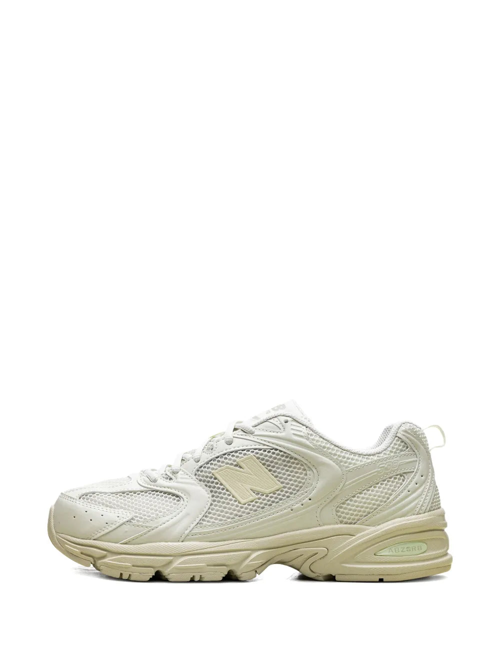 White low-top sneaker front view with lace-up closure and chunky sole