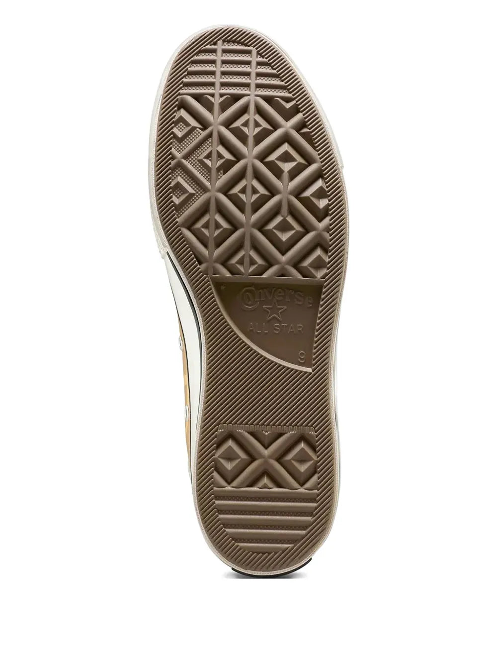 Converse Chuck 70 outsole with textured rubber tread on dark brown base