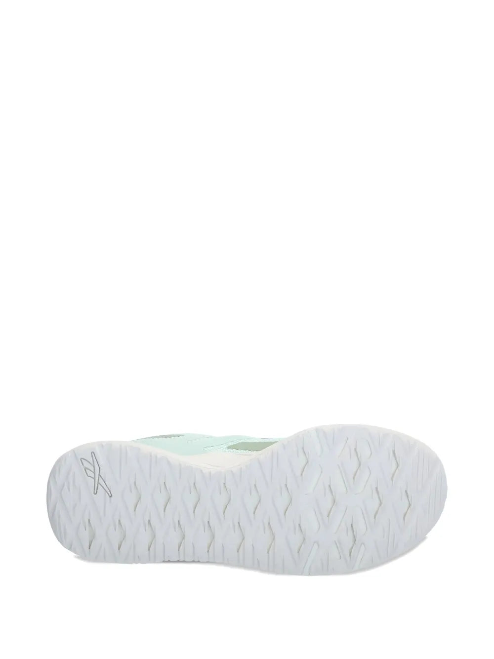 Light aqua sneaker outsole with textured tread pattern