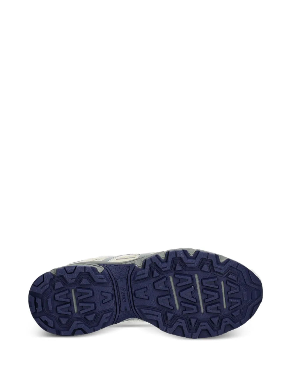 Blue rubber tread outsole for ecru Asics sneakers