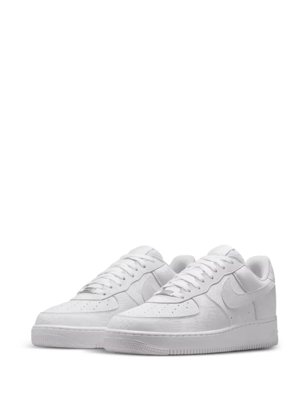 Nike Air Force 1 Low sneakers, white leather, two-shoe front view