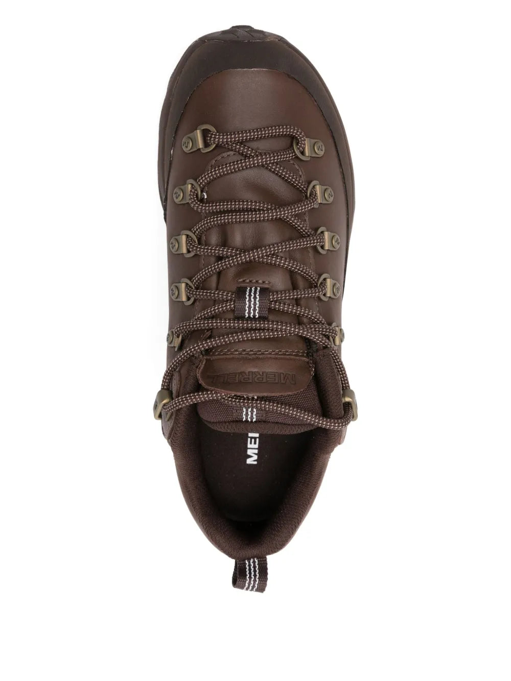 Merrell Ontario Speed Ltr brown lace-up sneakers with padded tongue and metal eyelets