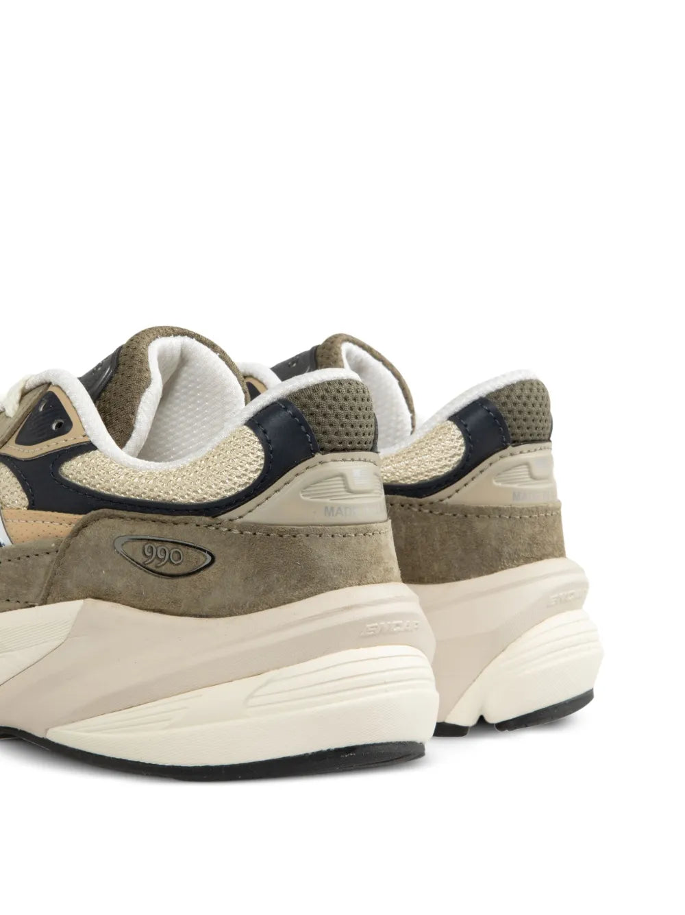 New Balance 990 sneakers heel and side detail with cushioned midsole