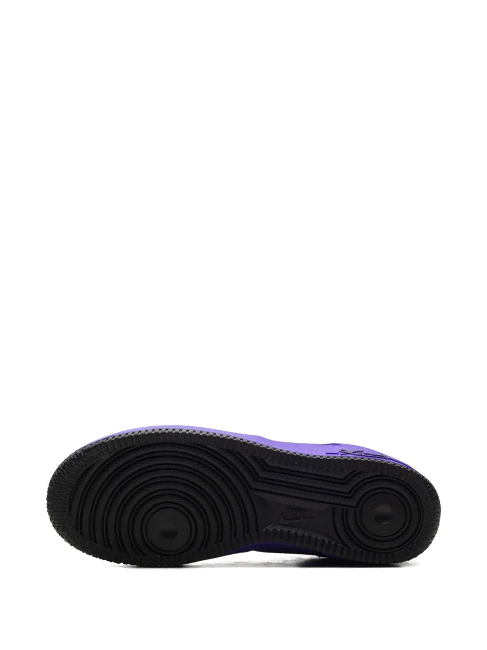 Nike Air Force 1 Low outsole, black tread with purple edge